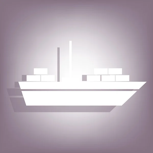 Ship icon with shadow — Stock Vector