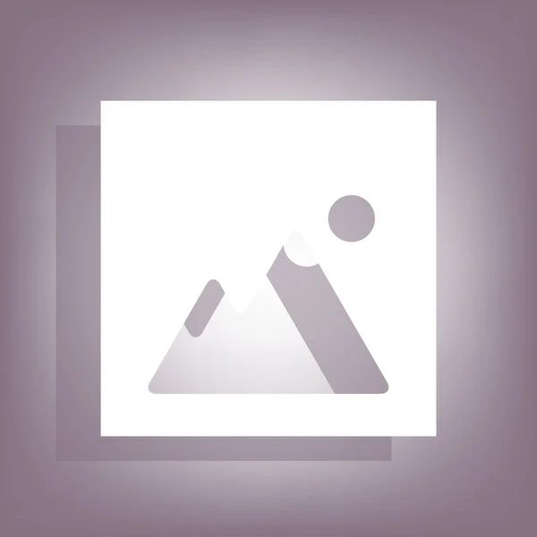 Icono de imagen con sombra — Vector de stock