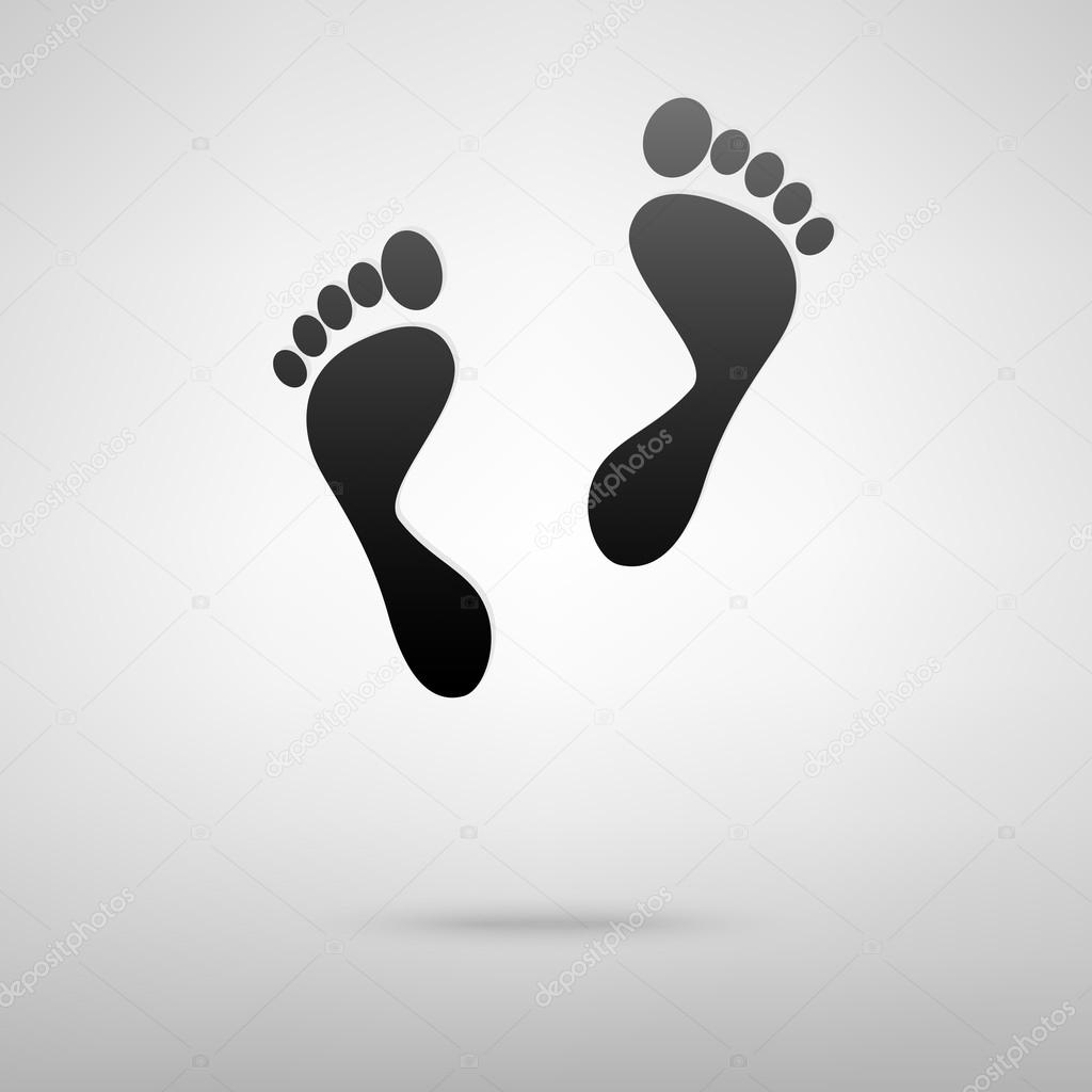 Foot prints black icon