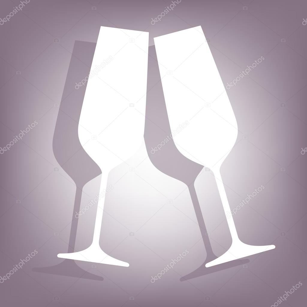 Sparkling champagne glasses