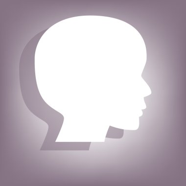İnsan kafası siluet simgesi