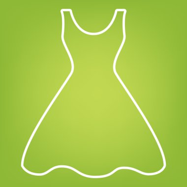 Kadın elbise satırı simgesi
