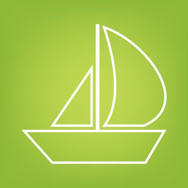 Yelken tekne satırı simgesi