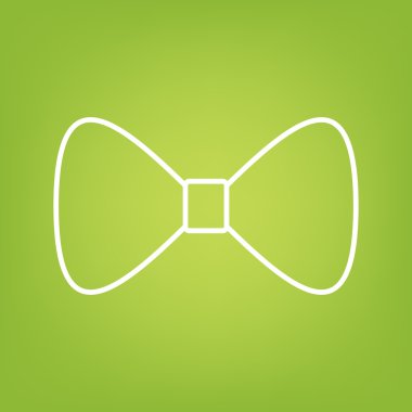 Vektör papyon satırı simgesi