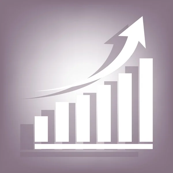 Ícone gráfico crescente —  Vetores de Stock