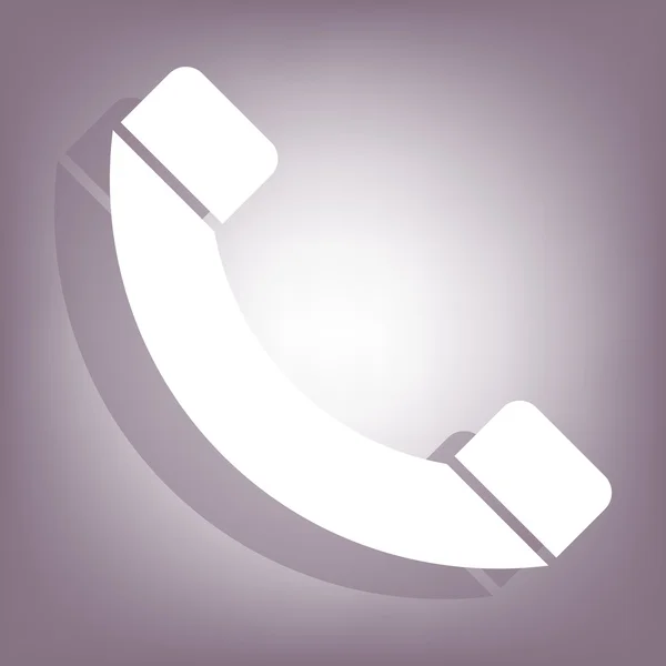 Ícone do telefone com sombra — Vetor de Stock