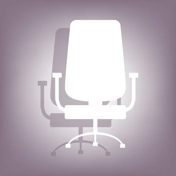 Icono de silla de oficina con sombra — Vector de stock