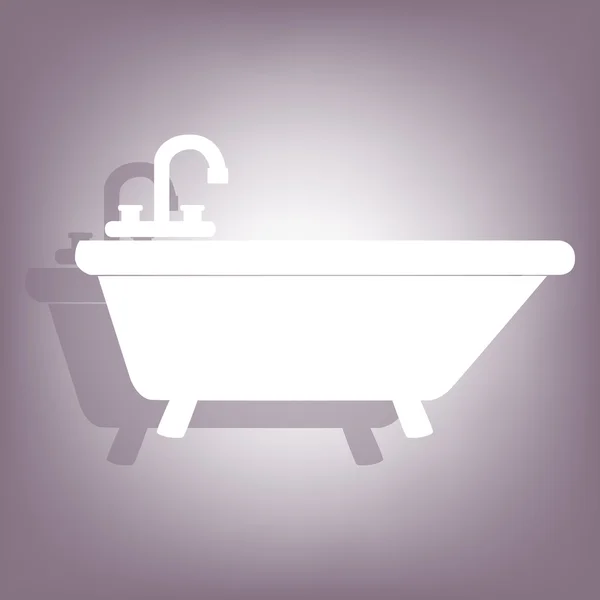 Піктограма ванни з тіні — стоковий вектор