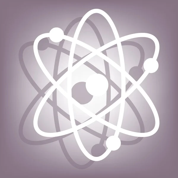 Atomsymbol mit Schatten — Stockvektor