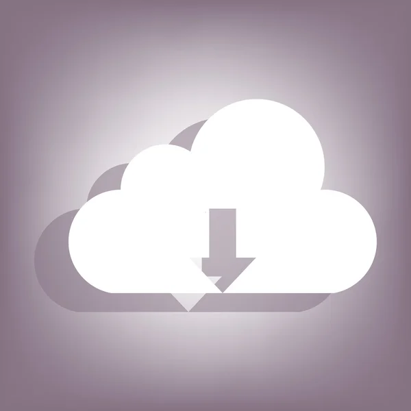 Icono de nube con sombra — Vector de stock