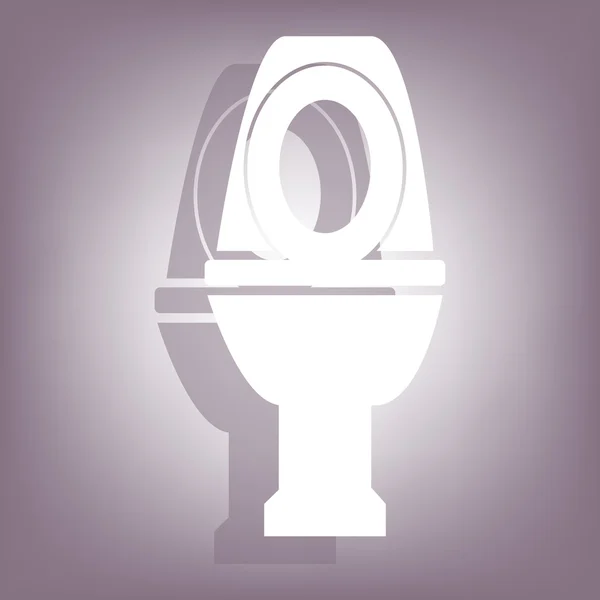 Icono de baño con sombra — Vector de stock