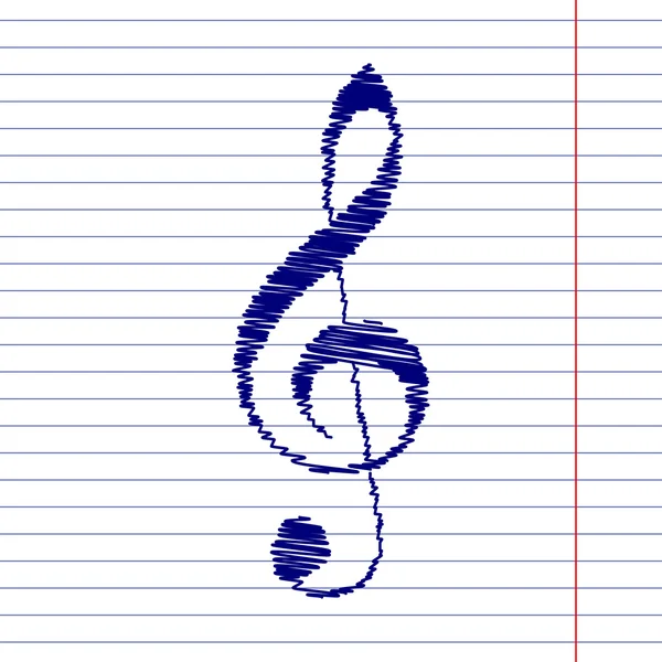 Βιολί clef σημάδι εικονογράφηση — Διανυσματικό Αρχείο