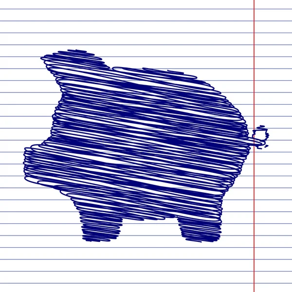 Schwein-Geld-Zeichen — Stockvektor