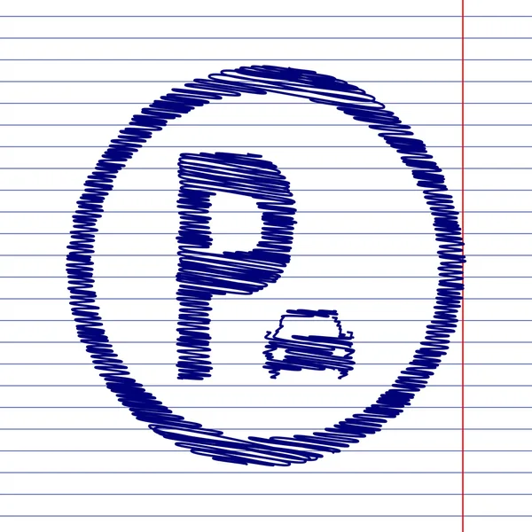 Parcheggio segno illustrazione — Vettoriale Stock
