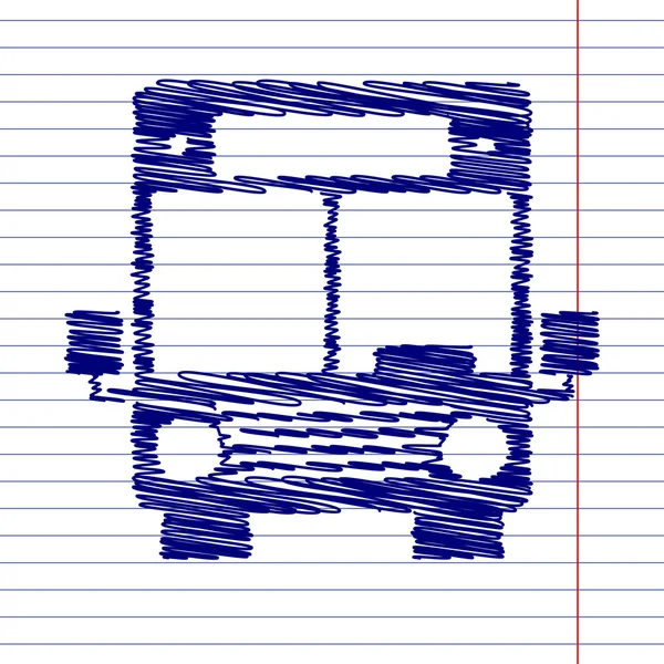 Autobus ilustracja znak — Wektor stockowy