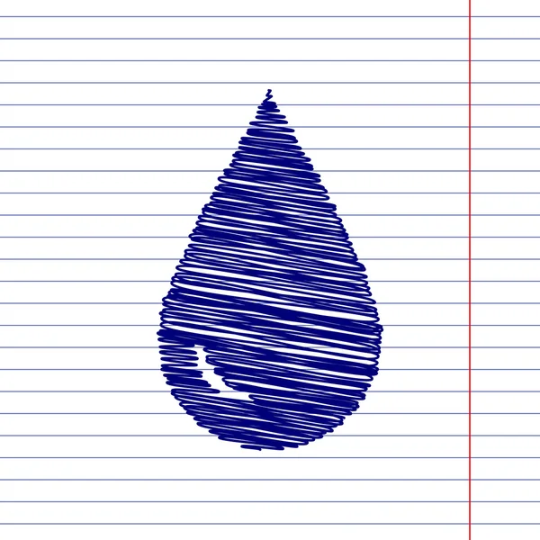 Droppe vatten tecken — Stock vektor