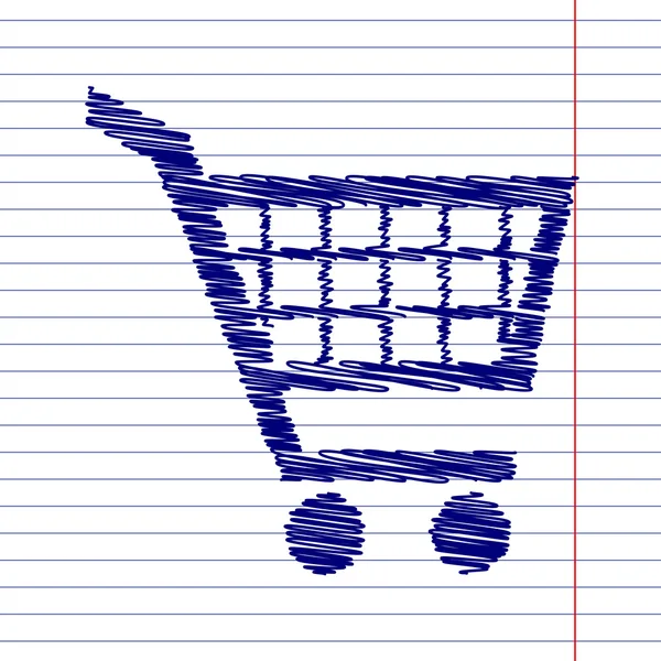 Shopping cart tecken — Stock vektor