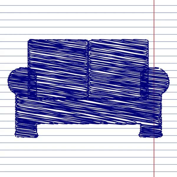 Illustration de signe de canapé — Image vectorielle