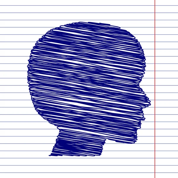 Signe tête humaine — Image vectorielle