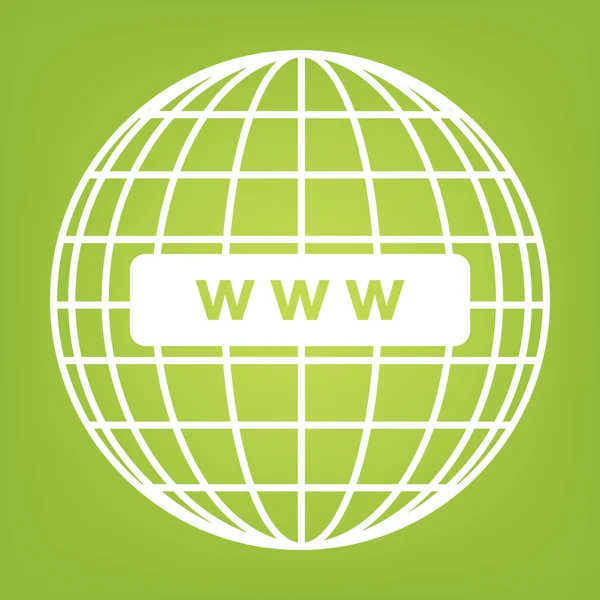 Icône de ligne de communication mondiale — Image vectorielle