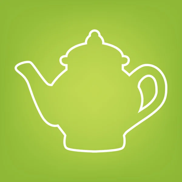 Tea maker line icon — Stock Vector