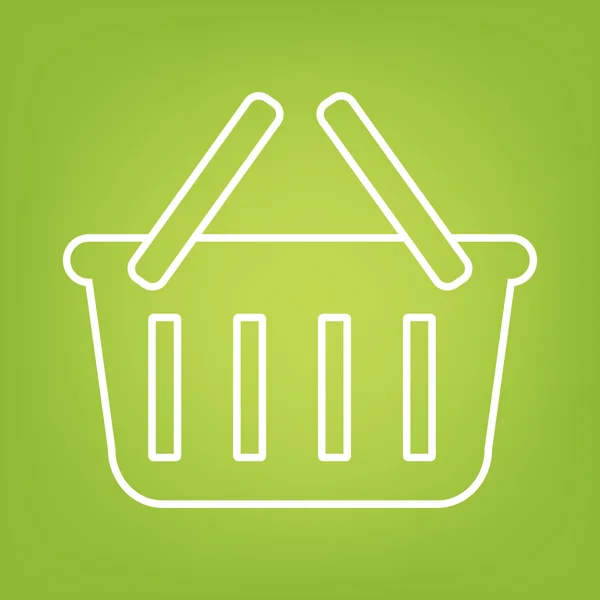 Cesta de compras ícone de linha —  Vetores de Stock