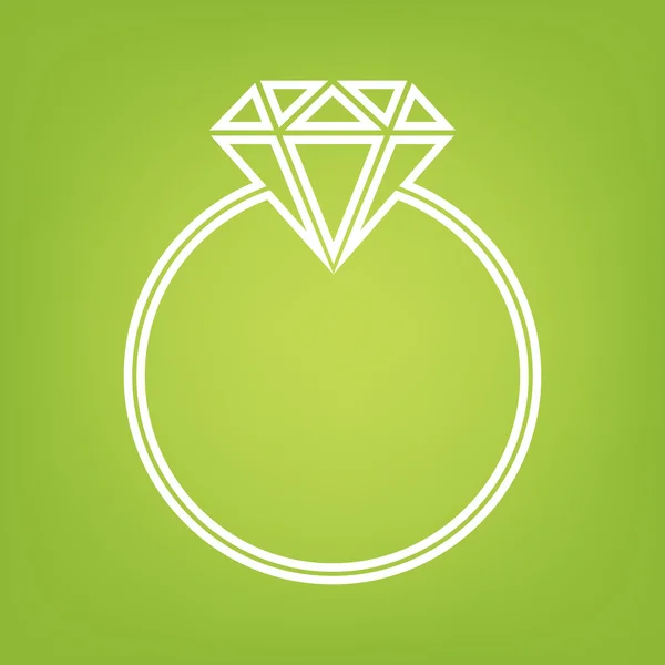 Ícone de linha de diamante — Vetor de Stock