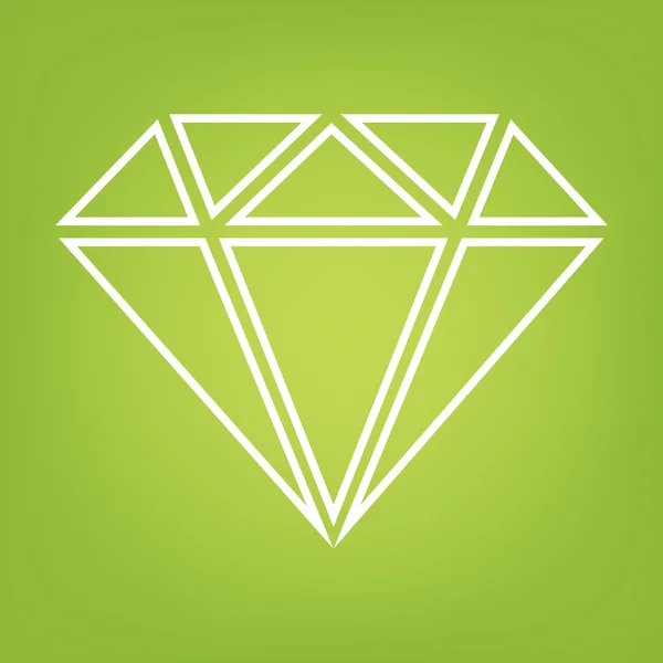 Línea de diamante icono — Vector de stock