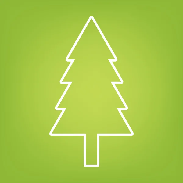 New year tree line icon — Stock Vector