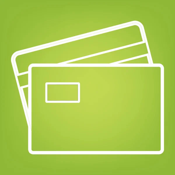 Línea de tarjeta de crédito icono — Archivo Imágenes Vectoriales