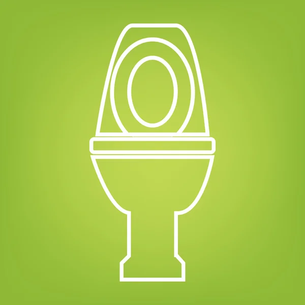 Icono de línea de baño — Vector de stock