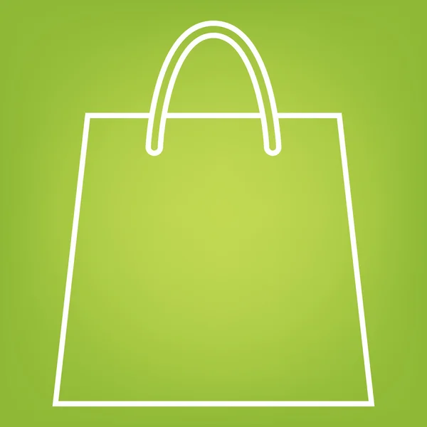 Ikona řádku nákupní tašky — Stockový vektor