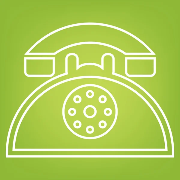 Retro telefoonpictogram — Stockvector