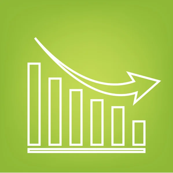 Gráfico decreciente del vector — Vector de stock