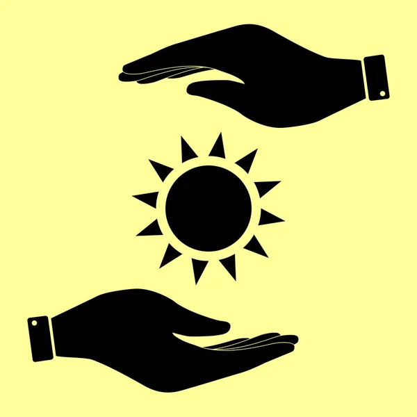 Lagre eller beskytte symbolet for hånd . – stockvektor