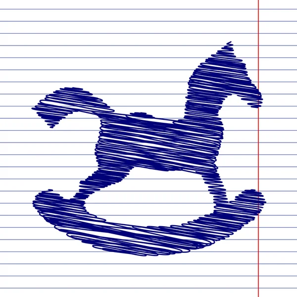 Cheval jouet signe — Image vectorielle