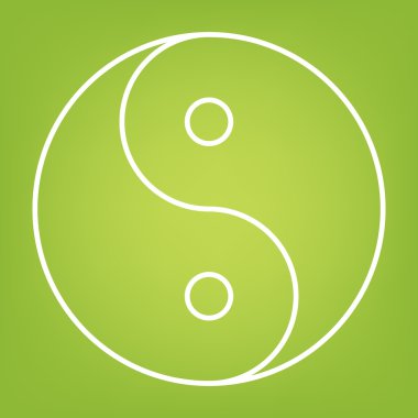 Ying yang işaret satırı simgesi