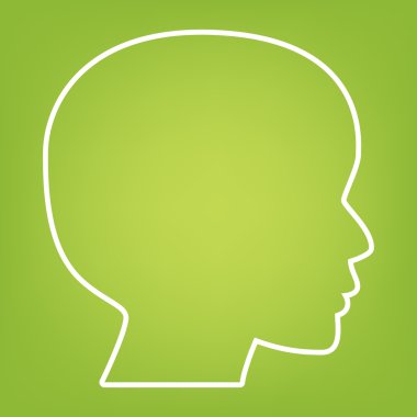 İnsan zeka çizgisi simgesi