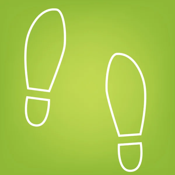 Imprint ikon baris sepatu - Stok Vektor