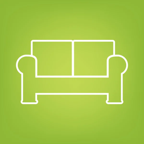 Icône de ligne de canapé — Image vectorielle
