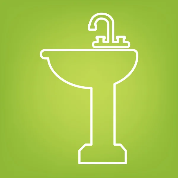 Bathroom line icon — Stock Vector