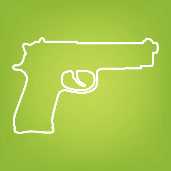 Icona della linea di pistola — Vettoriale Stock