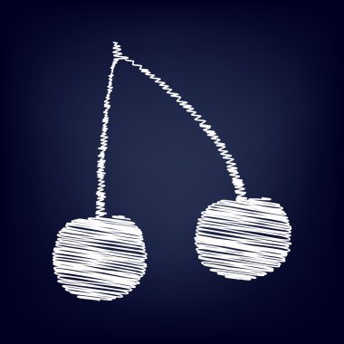 Tebeşir etkisi ile kiraz simgesi