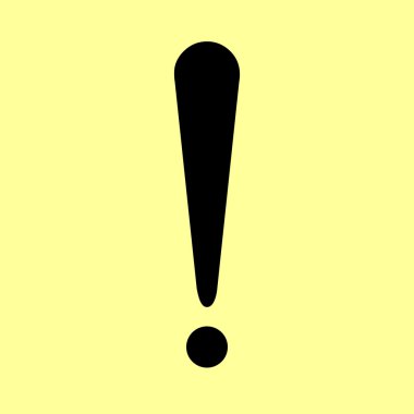 Dikkat işareti. Düz stil ikonu