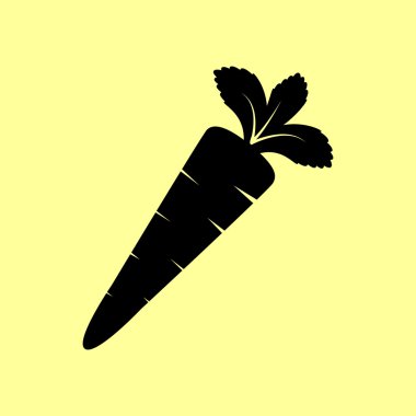 Havuç işareti. Düz stil ikonu