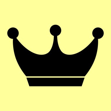 Kral taç işareti. Düz stil ikonu