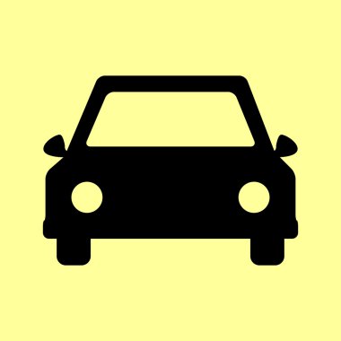 Araba işareti. Düz stil ikonu