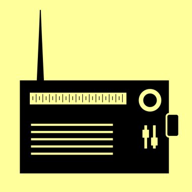 Radyo işareti. Düz stil ikonu