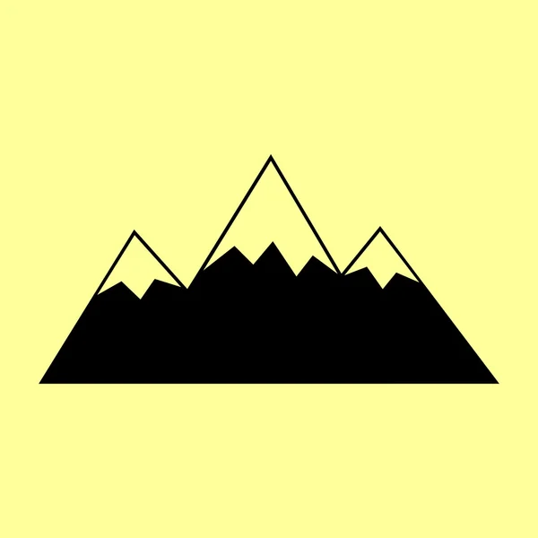 Mountain tecken. Platt stilikon — Stock vektor