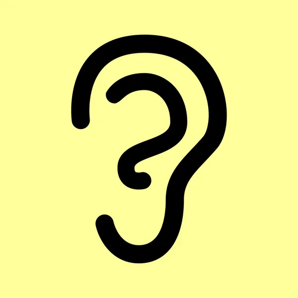 人类的耳朵标志 — 图库矢量图片